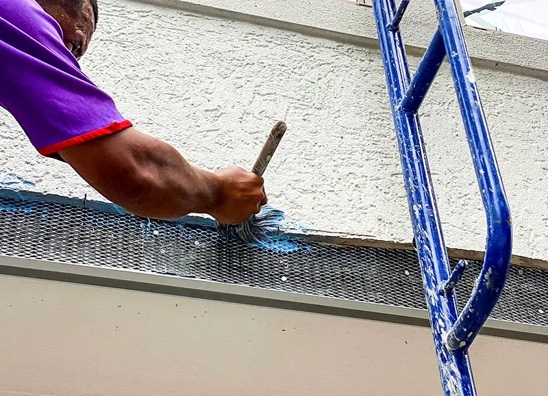 Stucco Painting Service in Houston. Elastomeric and Water Barrier painting services.